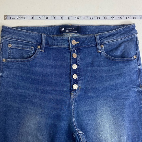 Gap Plus Size 18 Jeans High Rise Universal Legging Distressed - Picture 5 of 9